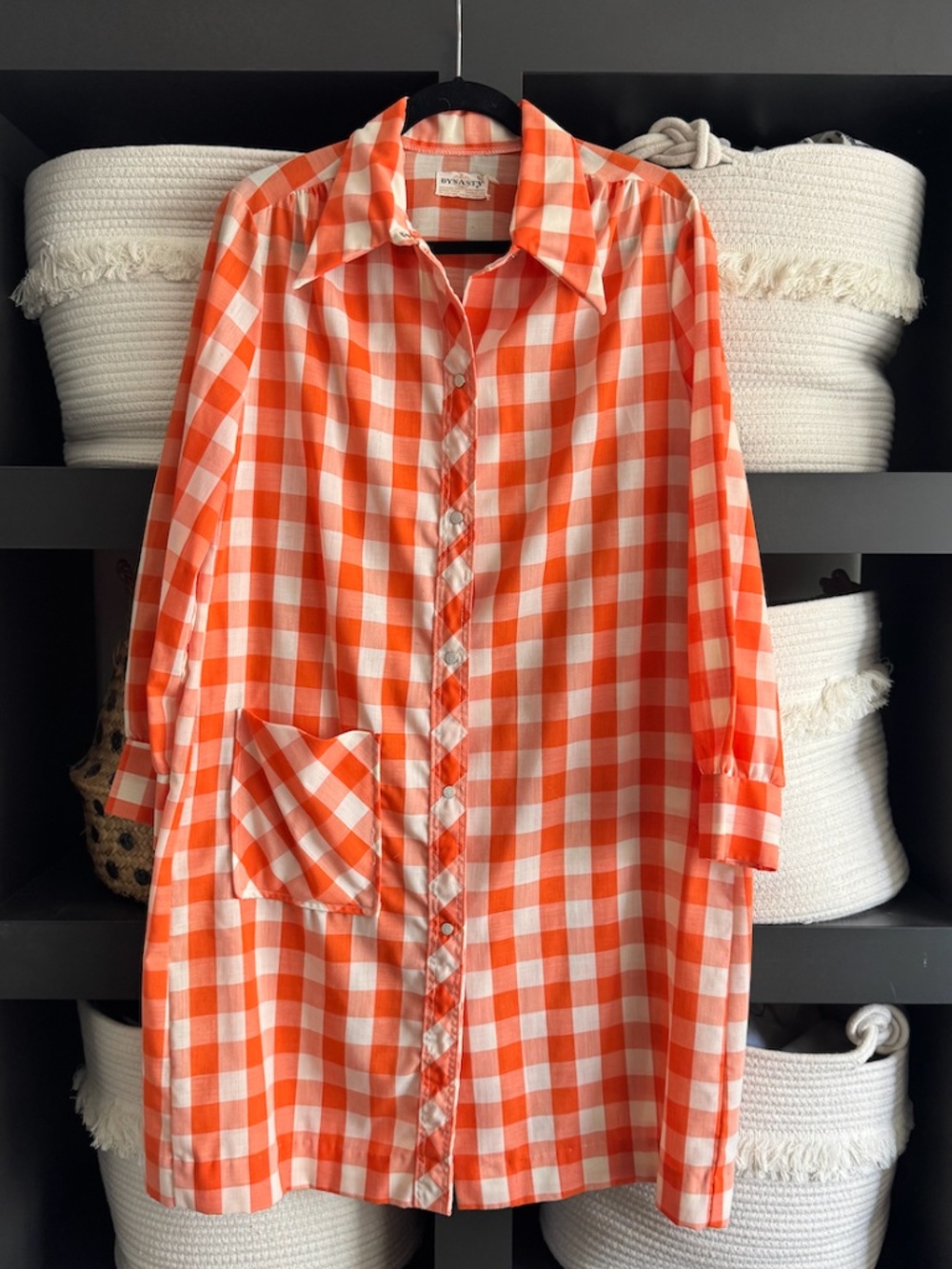 Vintage Dynasty Gingham House Coat